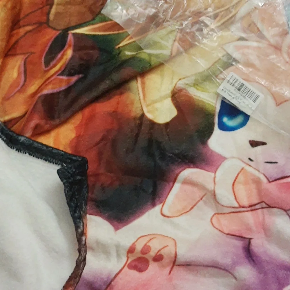 Pokemon Inspired Eevee Eeveelution Anime Fleece Throw Blanket 50x60 NEW